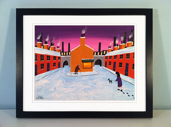 OFF TO THE CHIPPY - framed print