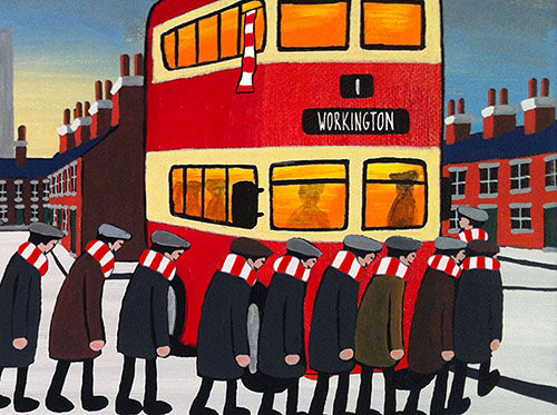 WORKINGTON - Going To The Match framed print