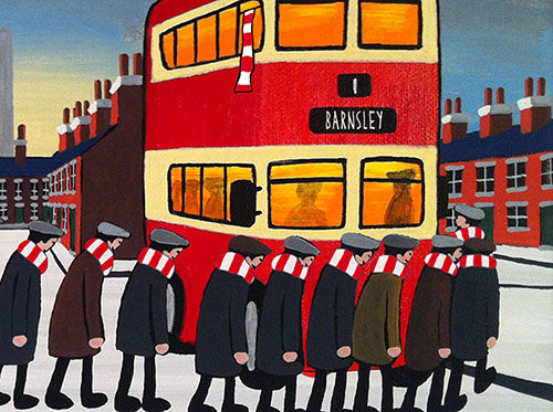 BARNSLEY - Going To The Match framed print